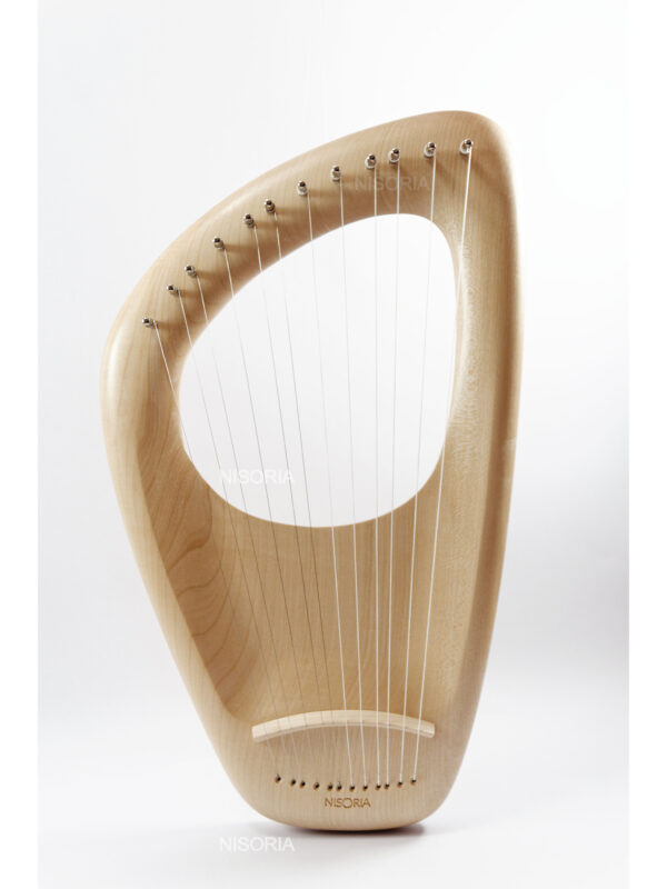 Nisoria 12 string diatonic lyre, maple wood